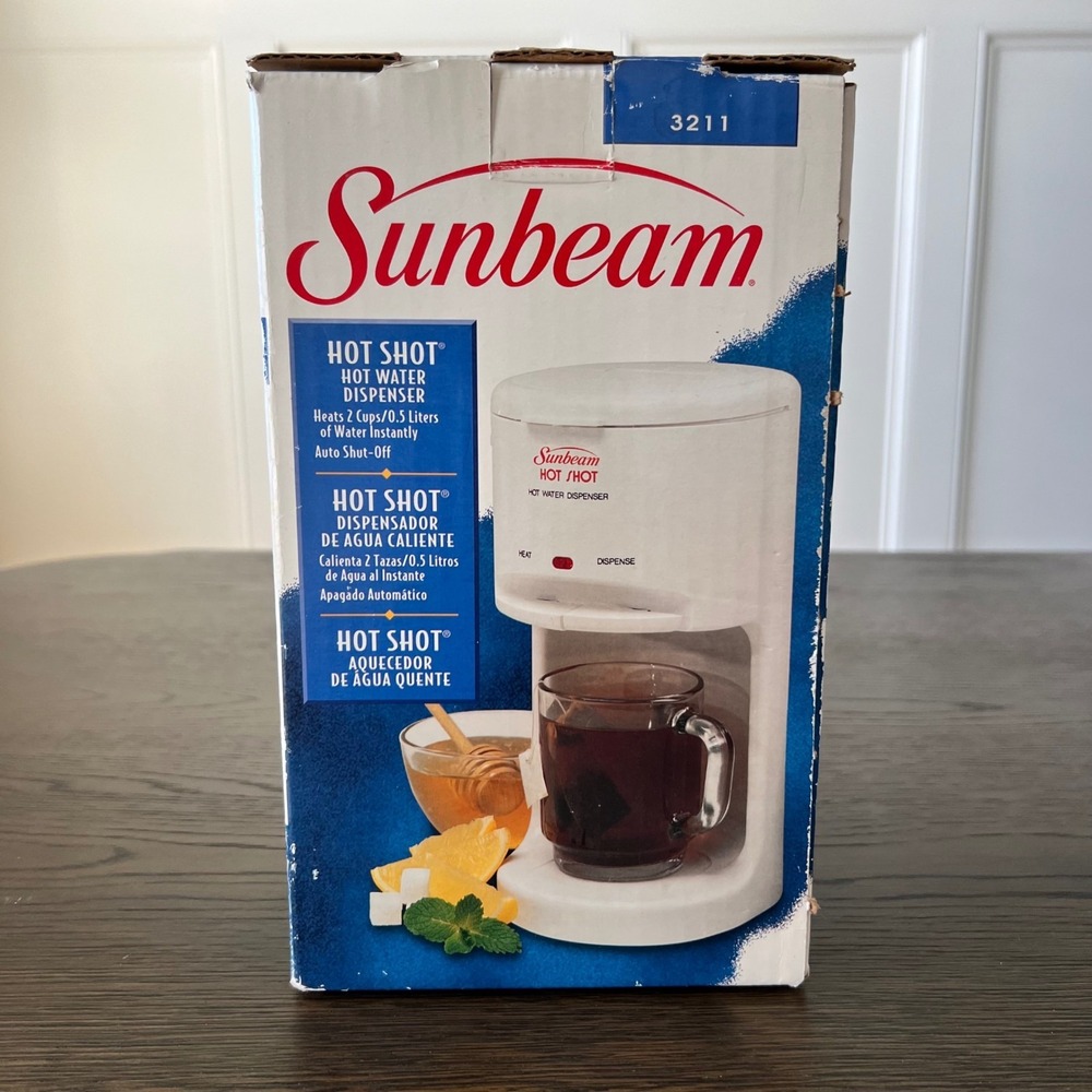 Vintage Sunbeam Hot Shot White Hot Water Dispenser #3211 Brand New in Box
